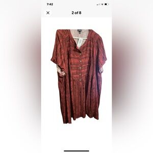 Torrid size 3 22-24 NWT’s summer button up shirt midi dress travel work vaca